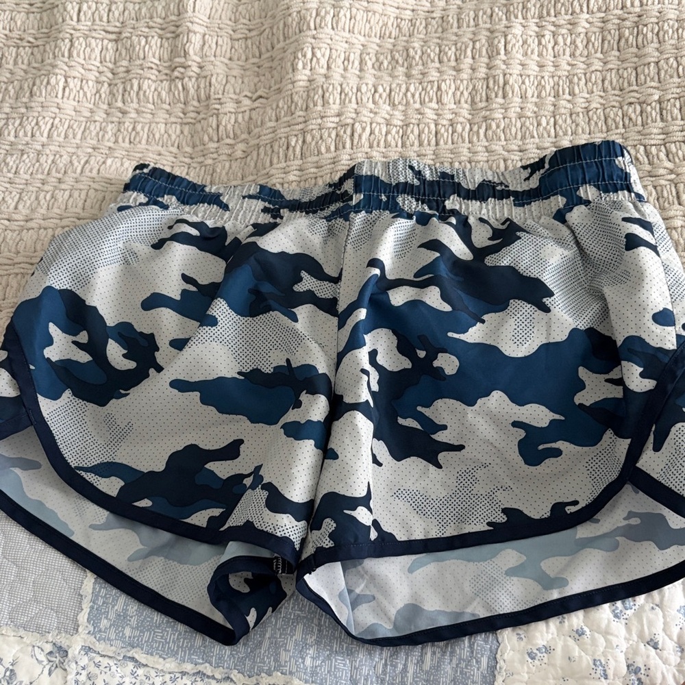 Women's Navy Camo Athletic Shorts